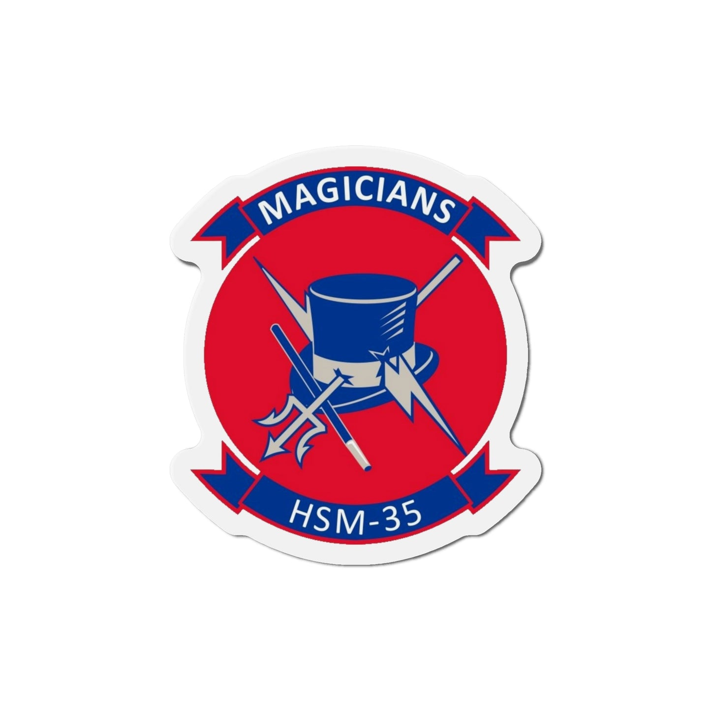 HSM 35 Helicopter Maritime Strike Squadron 35 (U.S. Navy) Die-Cut Magnet-6 × 6"-The Sticker Space