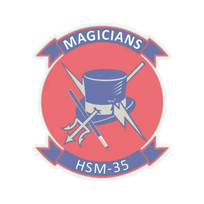 HSM 35 Helicopter Maritime Strike Squadron 35 (U.S. Navy) STICKER Vinyl Kiss-Cut Decal 2 Inch Transparent - The Sticker Space