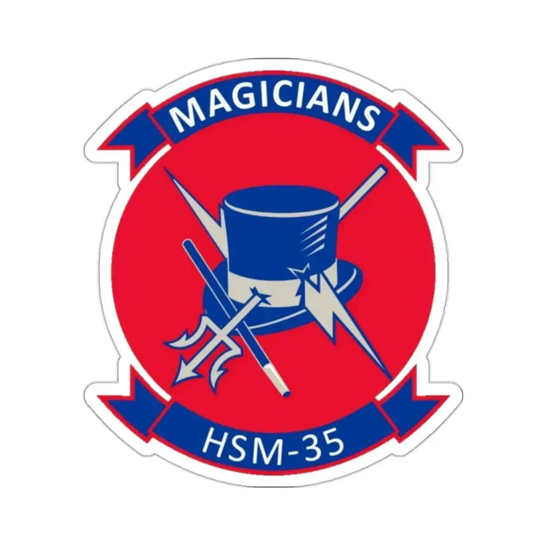 HSM 35 Helicopter Maritime Strike Squadron 35 (U.S. Navy) STICKER Vinyl Kiss-Cut Decal 2 Inch White - The Sticker Space