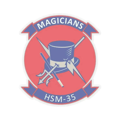 HSM 35 Helicopter Maritime Strike Squadron 35 (U.S. Navy) STICKER Vinyl Kiss-Cut Decal 3 Inch Transparent - The Sticker Space