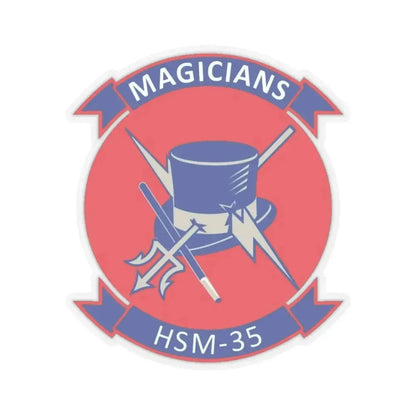 HSM 35 Helicopter Maritime Strike Squadron 35 (U.S. Navy) STICKER Vinyl Kiss-Cut Decal 6 Inch Transparent - The Sticker Space