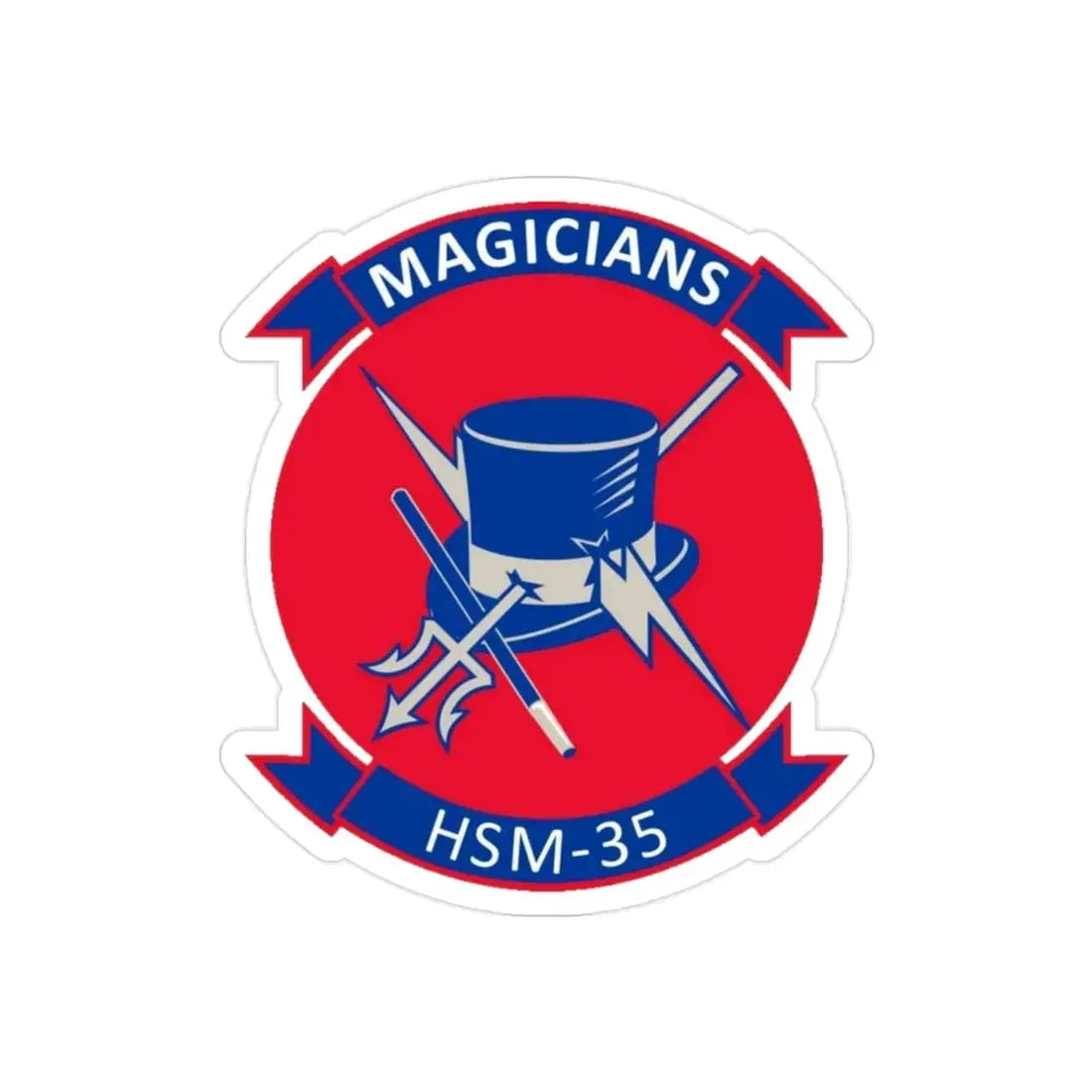 HSM 35 Helicopter Maritime Strike Squadron 35 (U.S. Navy) Transparent STICKER Die-Cut Vinyl Decal 2 Inch Transparent - The Sticker Space