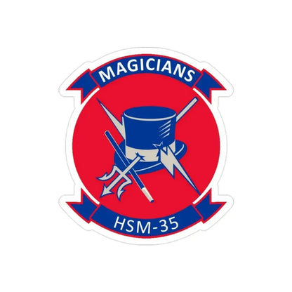 HSM 35 Helicopter Maritime Strike Squadron 35 (U.S. Navy) Transparent STICKER Die-Cut Vinyl Decal 2 Inch Transparent - The Sticker Space