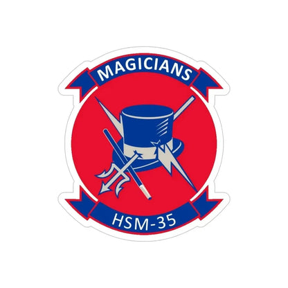 HSM 35 Helicopter Maritime Strike Squadron 35 (U.S. Navy) Transparent STICKER Die-Cut Vinyl Decal 6 Inch Transparent - The Sticker Space