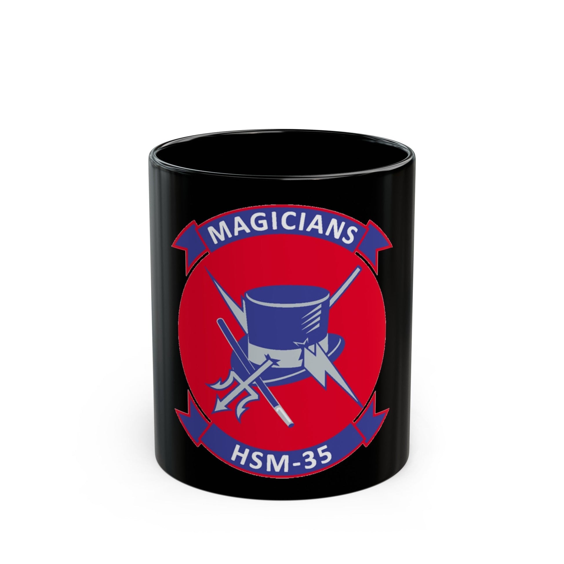 HSM 35 Magicians (U.S. Navy) Black Coffee Mug-11oz-The Sticker Space