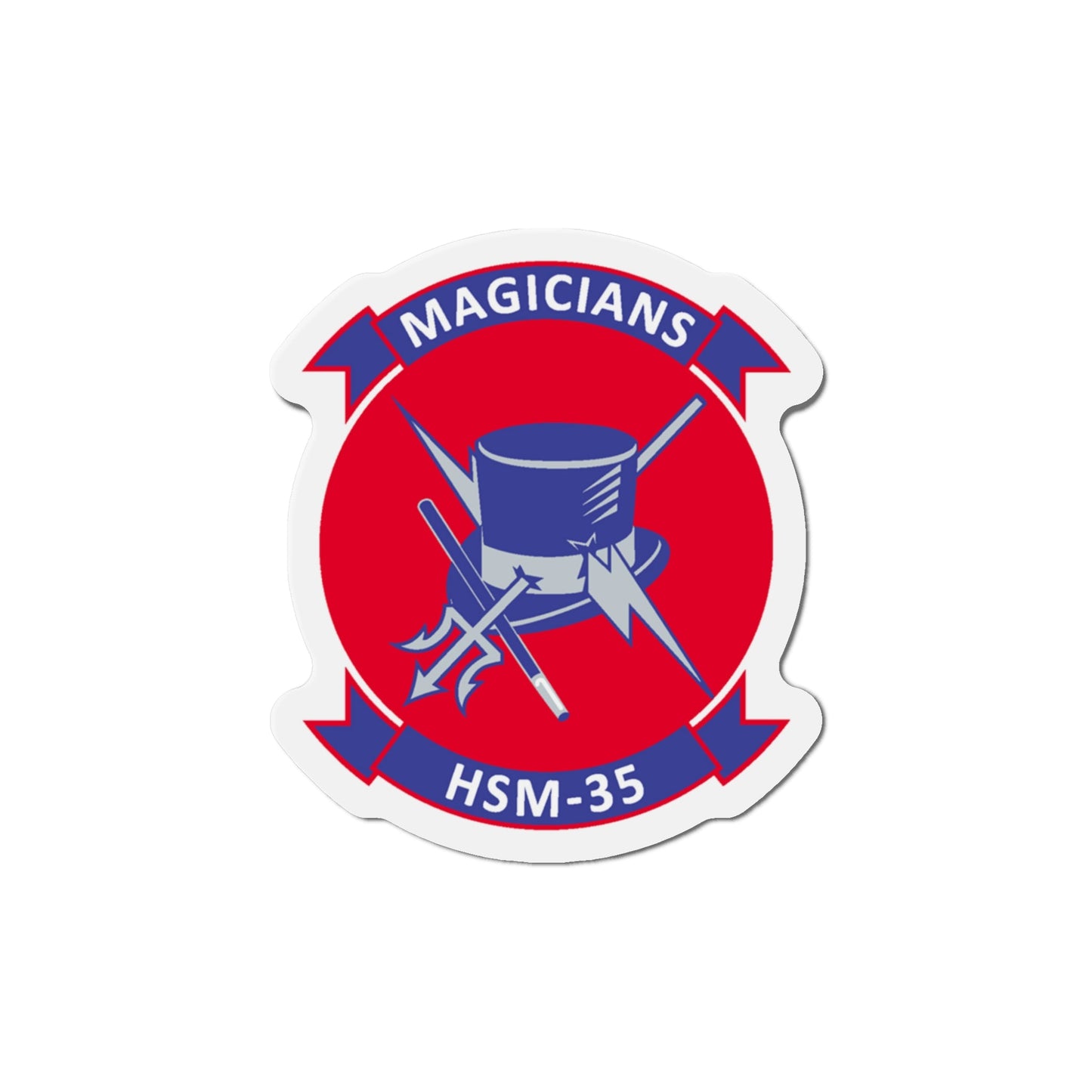 HSM 35 Magicians (U.S. Navy) Die-Cut Magnet-5" x 5"-The Sticker Space