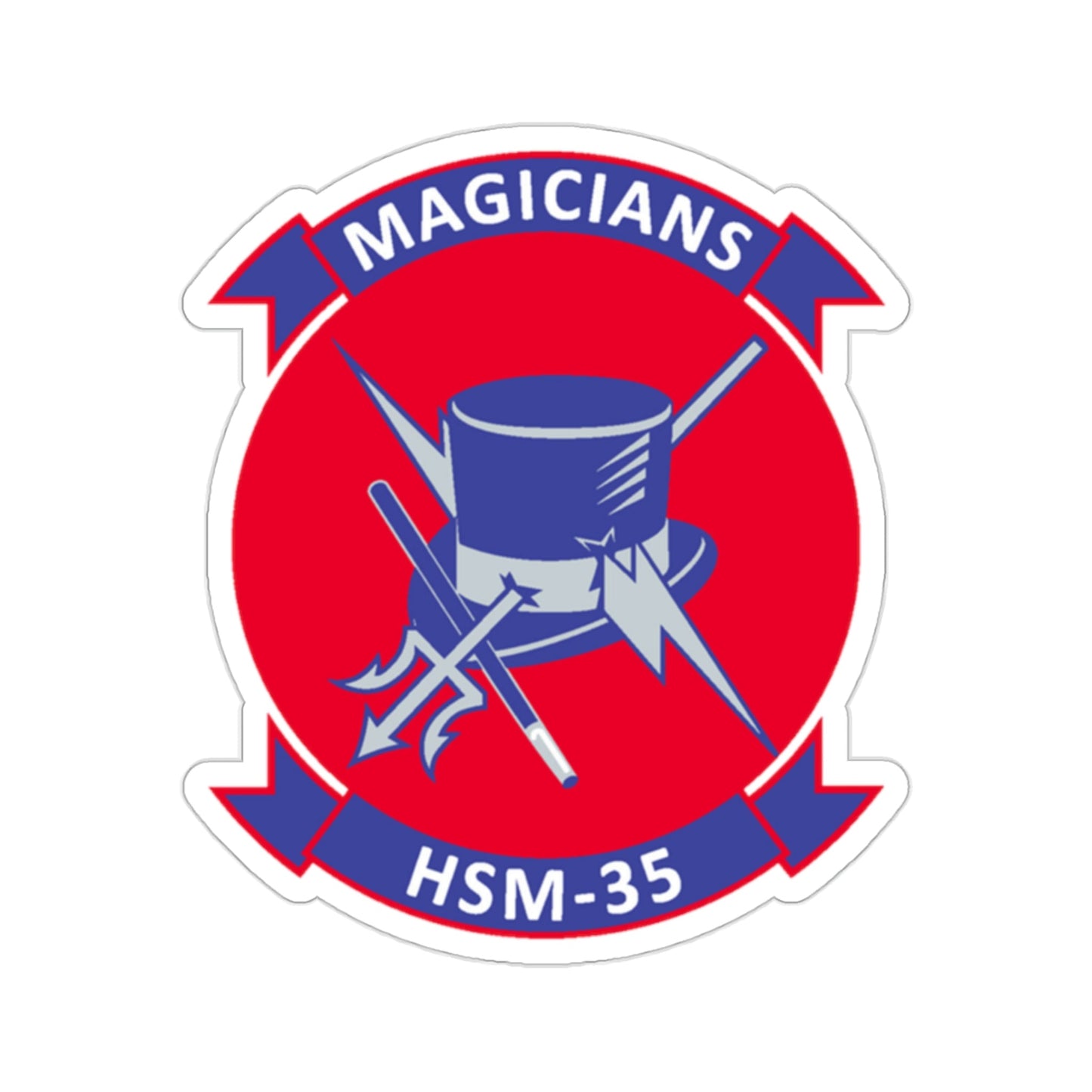 HSM 35 Magicians (U.S. Navy) STICKER Vinyl Die-Cut Decal-2 Inch-The Sticker Space