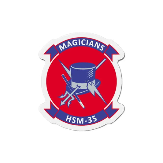 HSM 35 Magicians (U.S. Navy) Refrigerator Magnet 3 Inch - The Sticker Space