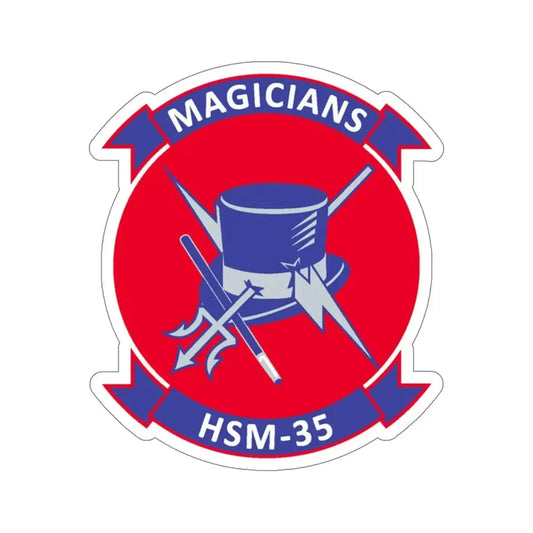 HSM 35 Magicians (U.S. Navy) STICKER Vinyl Die-Cut Decal 6 Inch - The Sticker Space