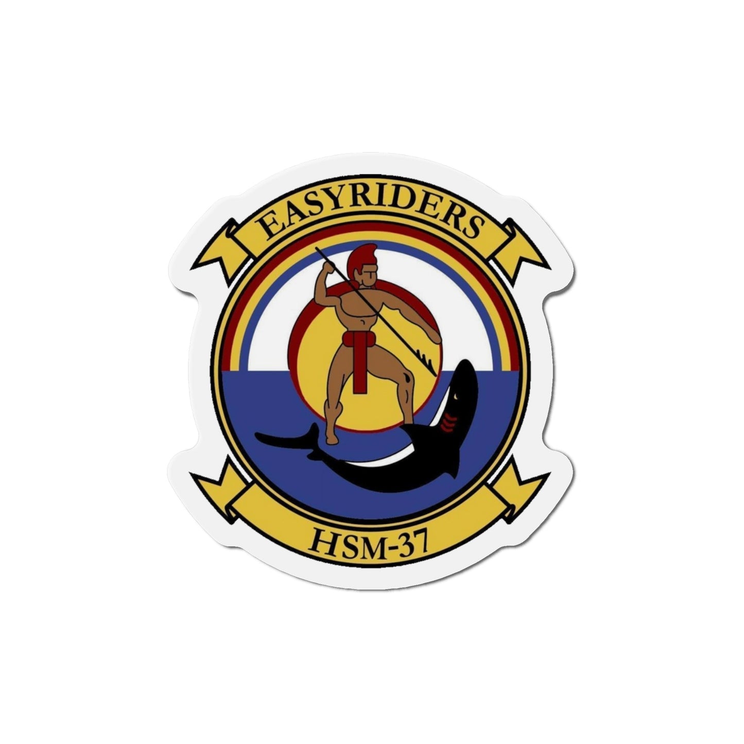 HSM 37 Helicopter Maritime Strike Squadron 37 (U.S. Navy) Die-Cut Magnet-6 × 6"-The Sticker Space