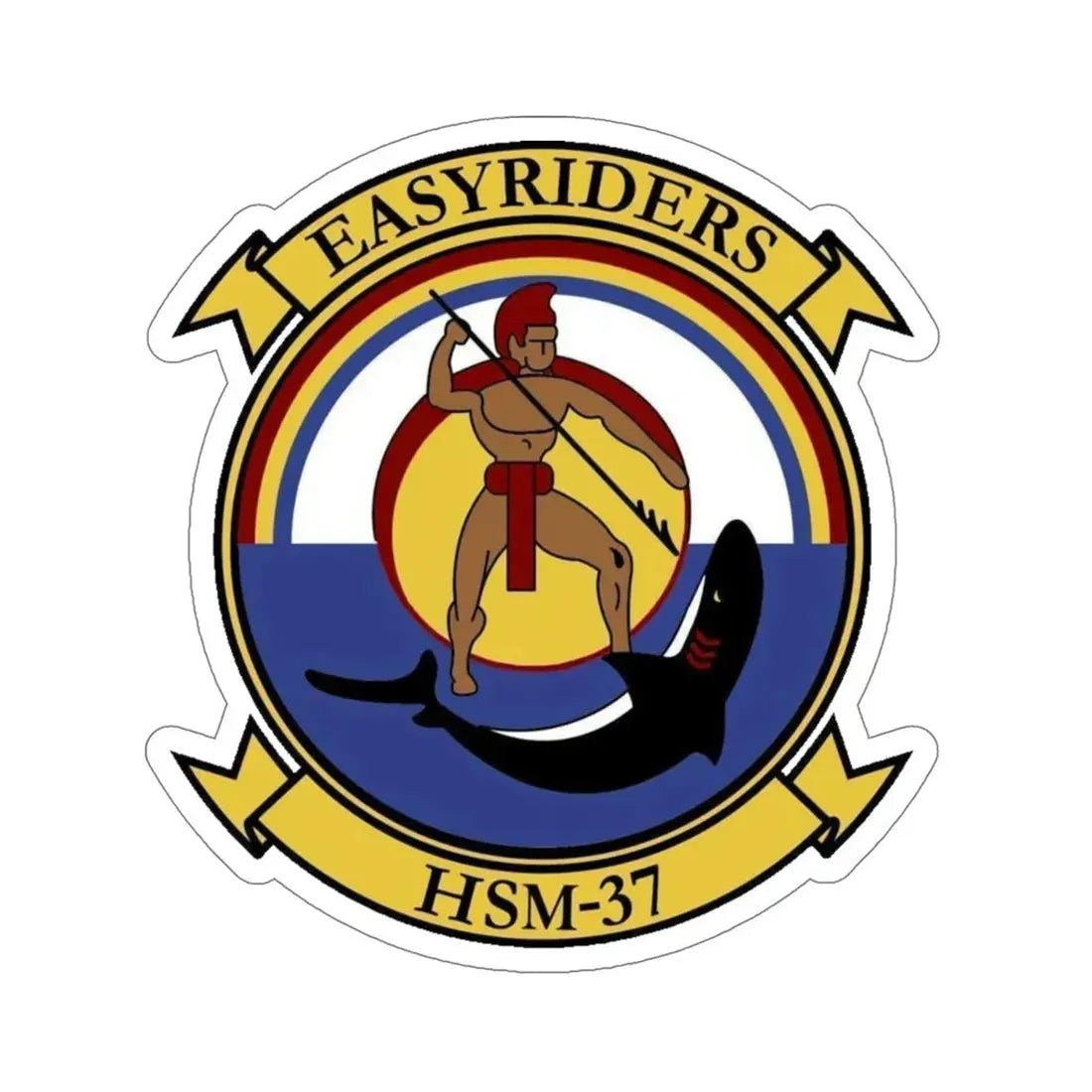 HSM 37 Helicopter Maritime Strike Squadron 37 (U.S. Navy) STICKER Vinyl Die-Cut Decal 5 Inch - The Sticker Space