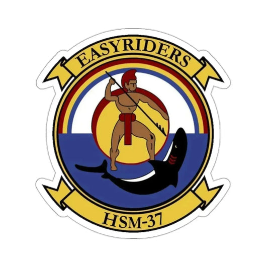 HSM 37 Helicopter Maritime Strike Squadron 37 (U.S. Navy) STICKER Vinyl Kiss-Cut Decal 2 Inch White - The Sticker Space