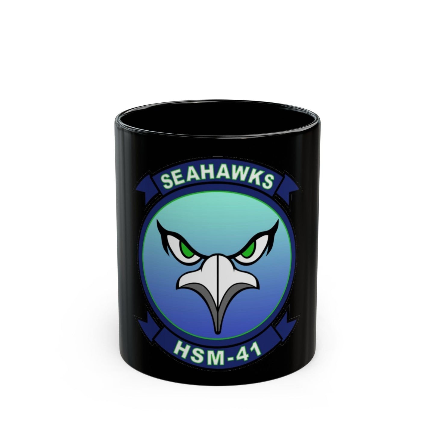 HSM 41 Helicopter Maritime Strike Squadron 41 (U.S. Navy) Black Coffee Mug-11oz-The Sticker Space