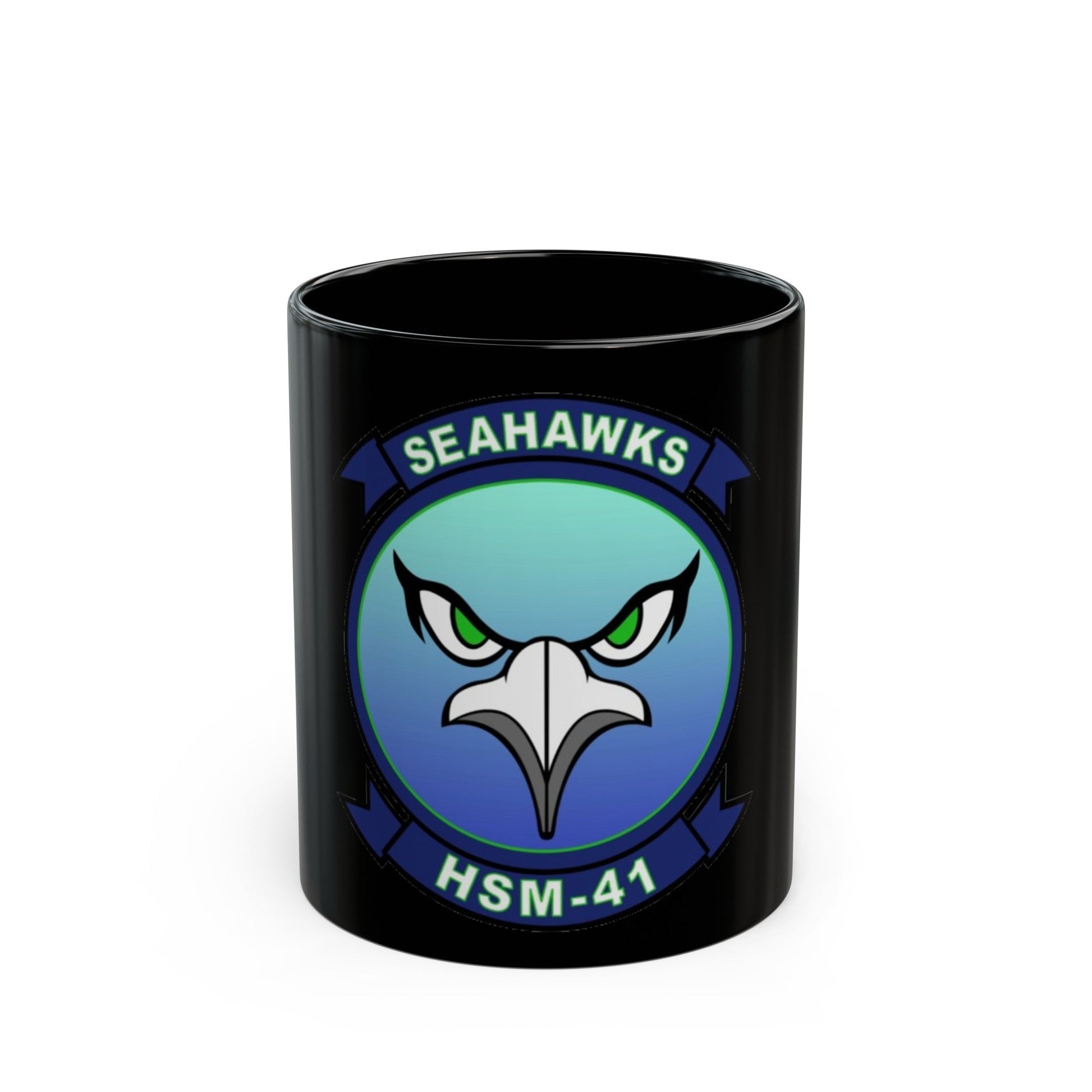 HSM 41 Helicopter Maritime Strike Squadron 41 (U.S. Navy) Black Coffee Mug-11oz-The Sticker Space