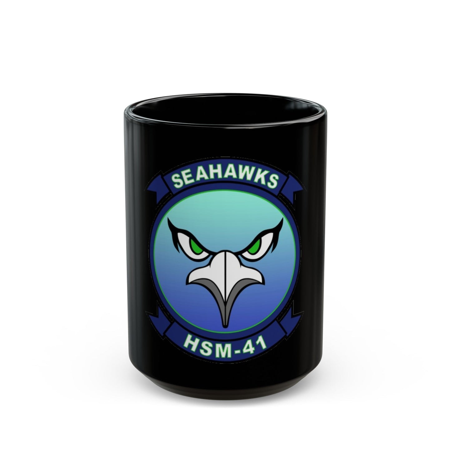 HSM 41 Helicopter Maritime Strike Squadron 41 (U.S. Navy) Black Coffee Mug-15oz-The Sticker Space