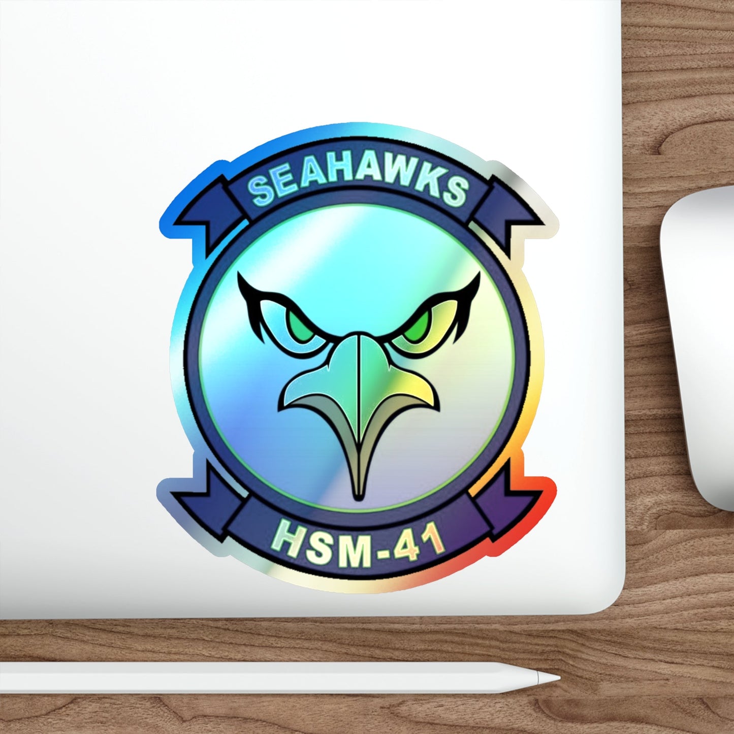 HSM 41 Helicopter Maritime Strike Squadron 41 (U.S. Navy) Holographic STICKER Die-Cut Vinyl Decal-The Sticker Space