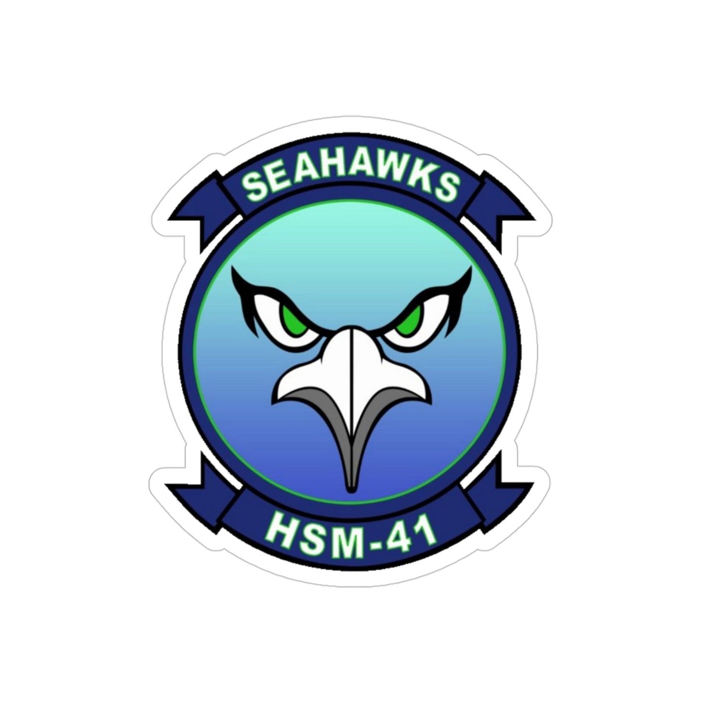 HSM 41 Helicopter Maritime Strike Squadron 41 (U.S. Navy) Transparent STICKER Die-Cut Vinyl Decal-4 Inch-The Sticker Space