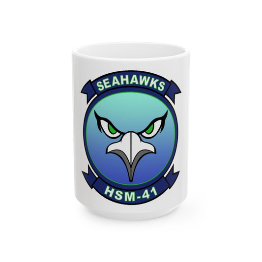 HSM 41 Helicopter Maritime Strike Squadron 41 (U.S. Navy) White Coffee Mug-15oz-The Sticker Space