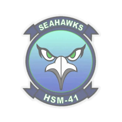 HSM 41 Helicopter Maritime Strike Squadron 41 (U.S. Navy) STICKER Vinyl Kiss-Cut Decal 2 Inch Transparent - The Sticker Space