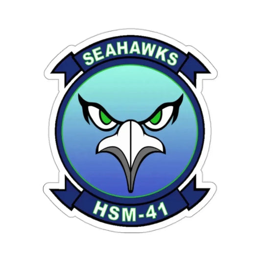 HSM 41 Helicopter Maritime Strike Squadron 41 (U.S. Navy) STICKER Vinyl Kiss-Cut Decal 2 Inch White - The Sticker Space