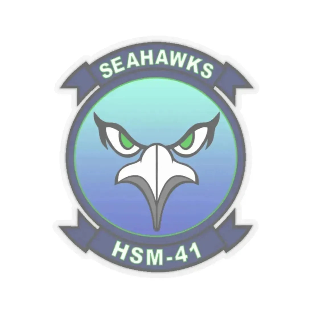 HSM 41 Helicopter Maritime Strike Squadron 41 (U.S. Navy) STICKER Vinyl Kiss-Cut Decal 4 Inch Transparent - The Sticker Space