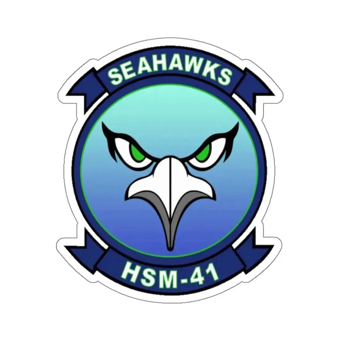 HSM 41 Helicopter Maritime Strike Squadron 41 (U.S. Navy) STICKER Vinyl Kiss-Cut Decal 6 Inch White - The Sticker Space