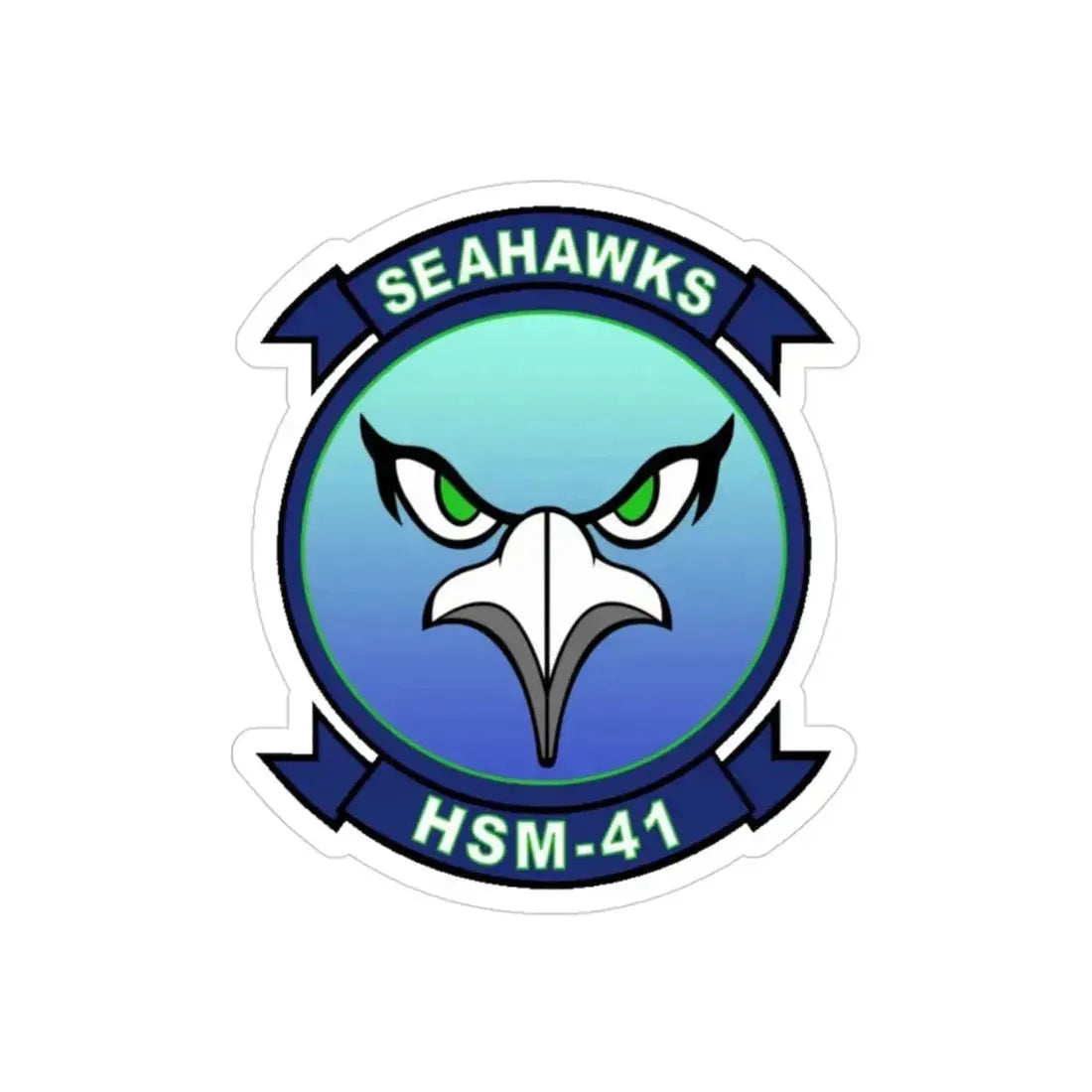 HSM 41 Helicopter Maritime Strike Squadron 41 (U.S. Navy) Transparent STICKER Die-Cut Vinyl Decal 3 Inch Transparent - The Sticker Space