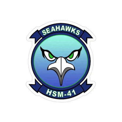 HSM 41 Helicopter Maritime Strike Squadron 41 (U.S. Navy) Transparent STICKER Die-Cut Vinyl Decal 3 Inch Transparent - The Sticker Space