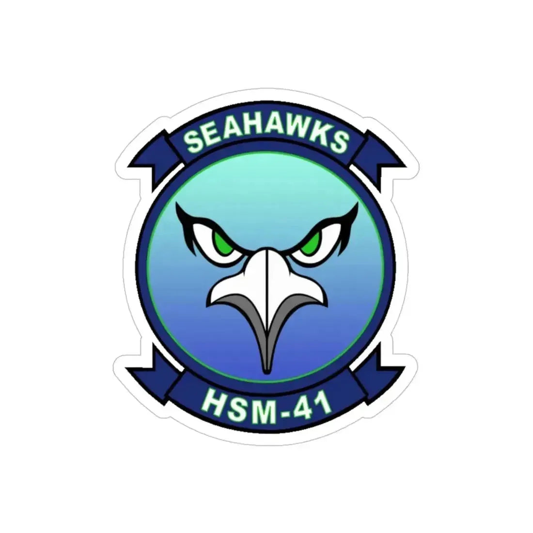 HSM 41 Helicopter Maritime Strike Squadron 41 (U.S. Navy) Transparent STICKER Die-Cut Vinyl Decal 4 Inch Transparent - The Sticker Space