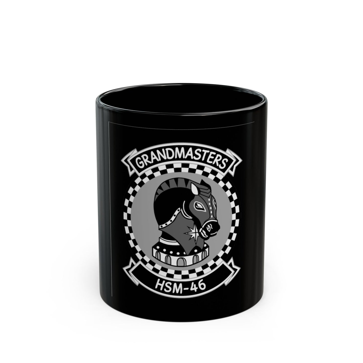 HSM 46 (U.S. Navy) Black Coffee Mug-11oz-The Sticker Space