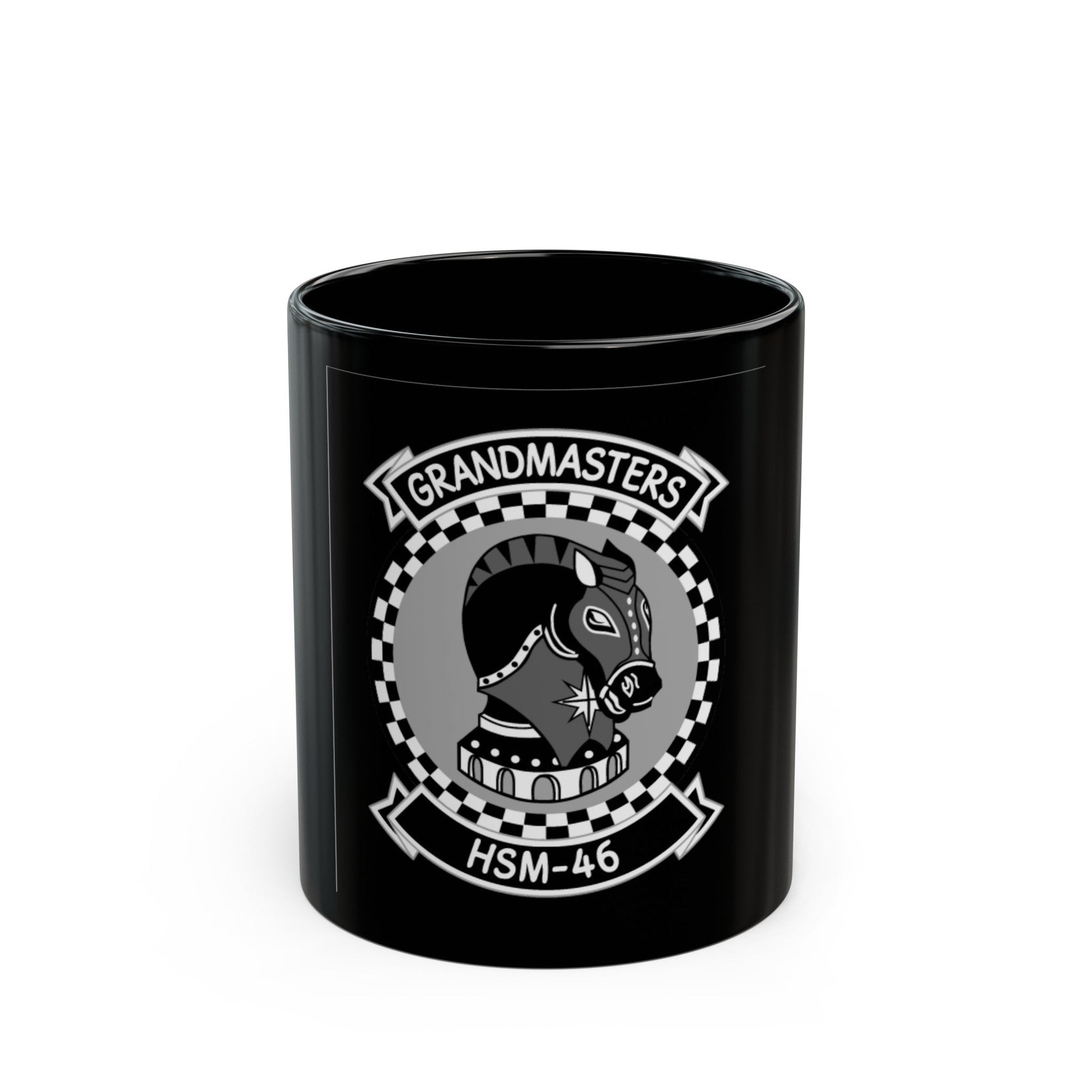 HSM 46 (U.S. Navy) Black Coffee Mug-11oz-The Sticker Space