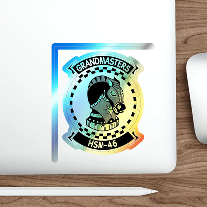 HSM 46 (U.S. Navy) Holographic STICKER Die-Cut Vinyl Decal-The Sticker Space