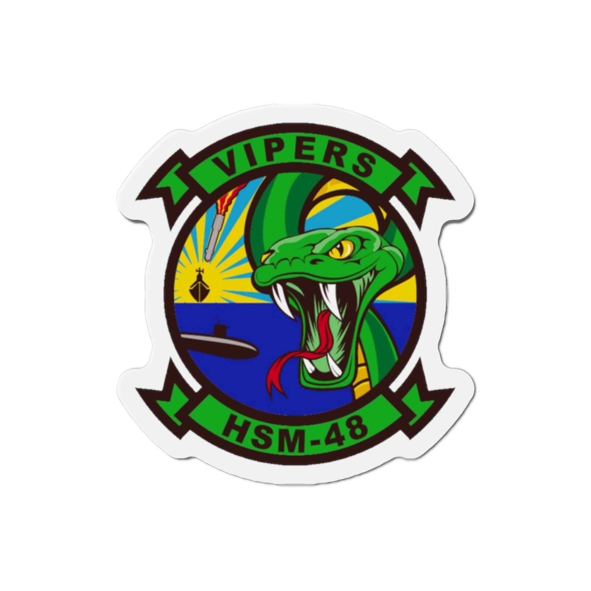 HSM 48 Helicopter Maritime Strike Squadron 48 (U.S. Navy) Die-Cut Magnet-2" x 2"-The Sticker Space