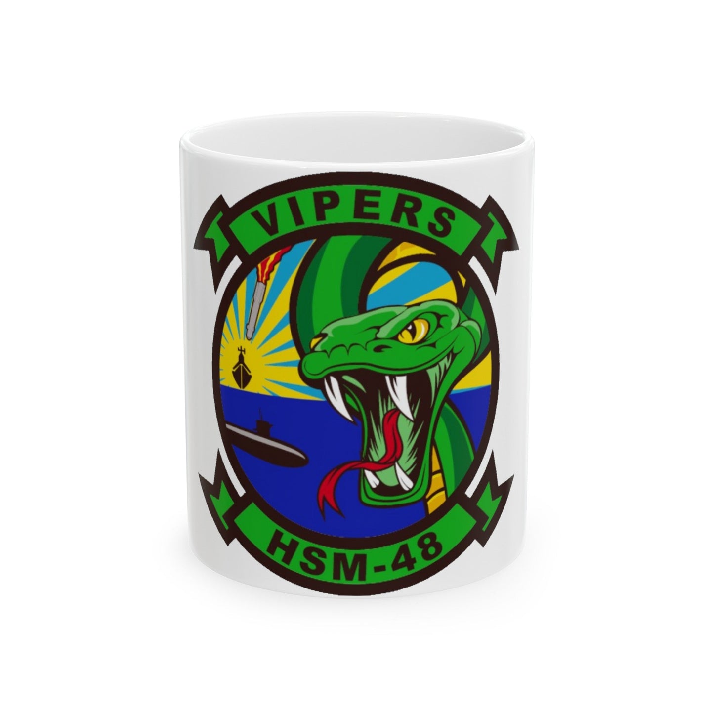 HSM 48 Helicopter Maritime Strike Squadron 48 (U.S. Navy) White Coffee Mug-11oz-The Sticker Space