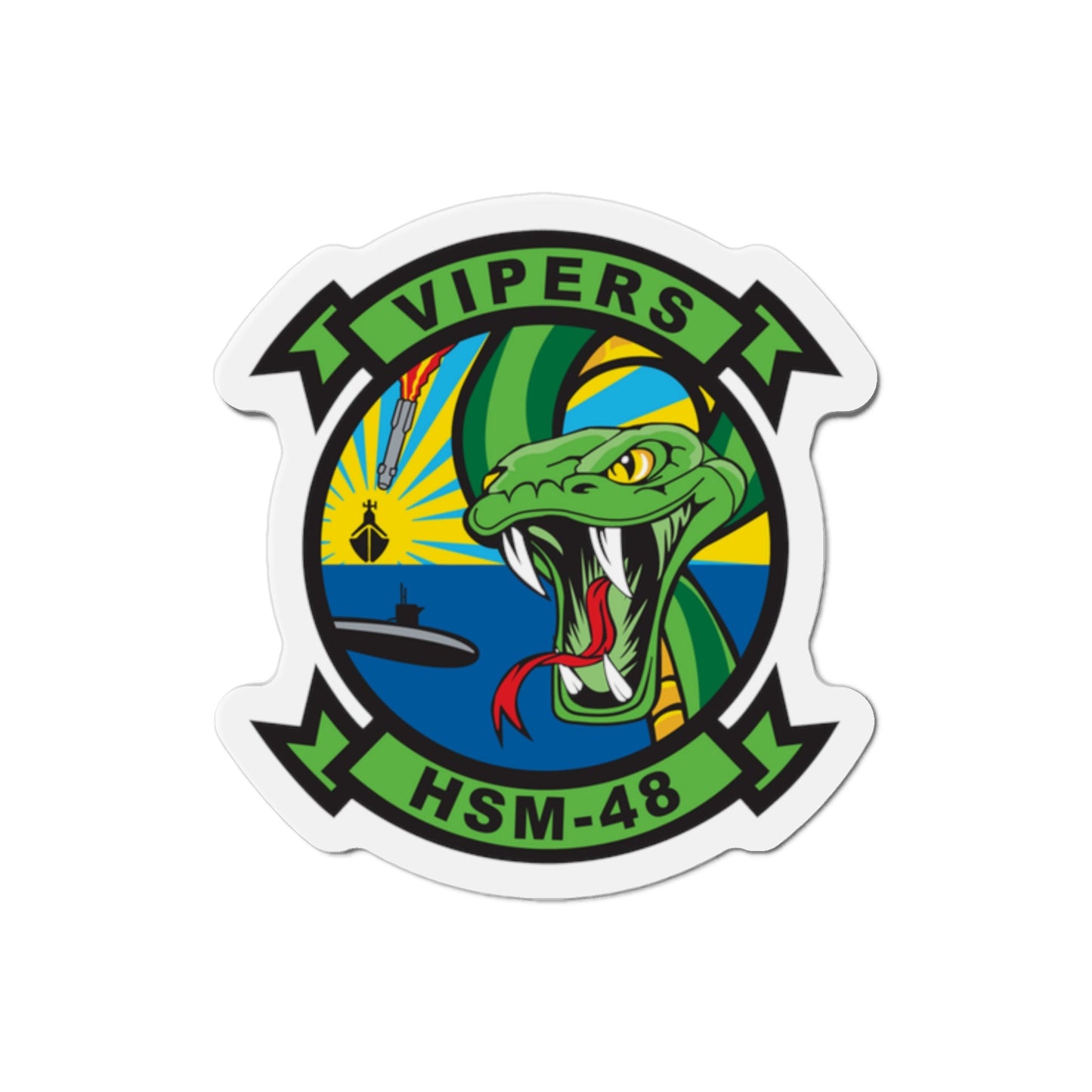 HSM 48 Vipers v2 (U.S. Navy) Die-Cut Magnet-2" x 2"-The Sticker Space