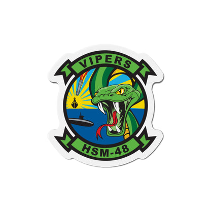 HSM 48 Vipers v2 (U.S. Navy) Die-Cut Magnet-6 × 6"-The Sticker Space