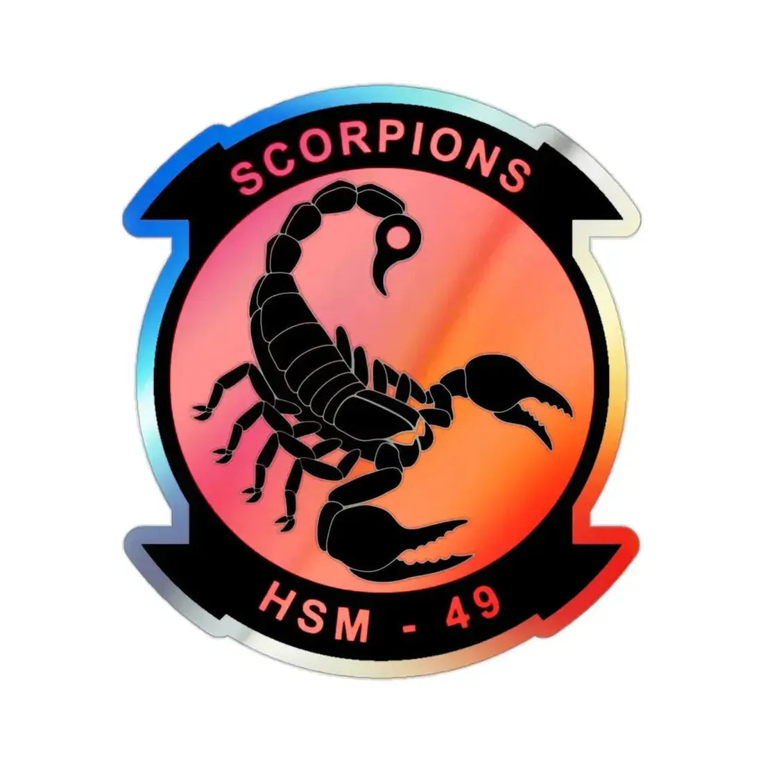 HSM 49 Helicopter Maritime Strike Squadron 49 (U.S. Navy) Holographic STICKER Die-Cut Vinyl Decal 2 Inch Holographic - The Sticker Space