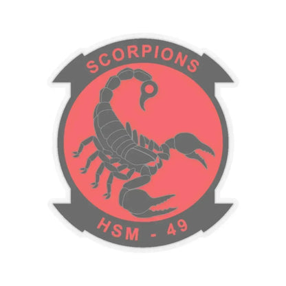 HSM 49 Helicopter Maritime Strike Squadron 49 (U.S. Navy) STICKER Vinyl Kiss-Cut Decal 3 Inch Transparent - The Sticker Space