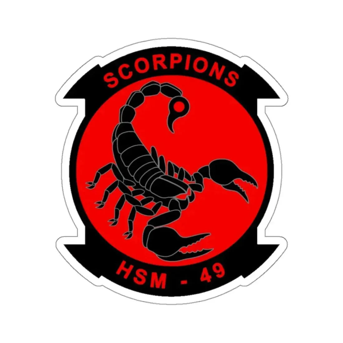 HSM 49 Helicopter Maritime Strike Squadron 49 (U.S. Navy) STICKER Vinyl Kiss-Cut Decal 3 Inch White - The Sticker Space