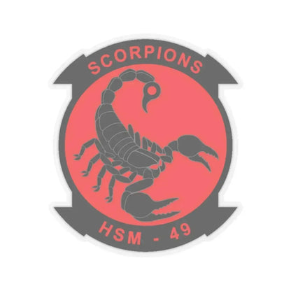 HSM 49 Helicopter Maritime Strike Squadron 49 (U.S. Navy) STICKER Vinyl Kiss-Cut Decal 6 Inch Transparent - The Sticker Space
