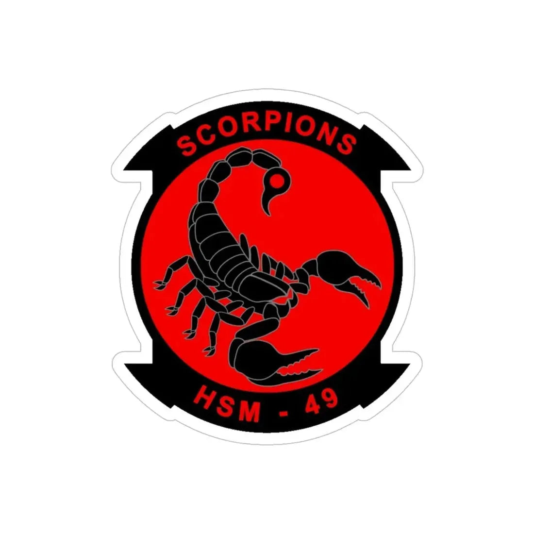 HSM 49 Helicopter Maritime Strike Squadron 49 (U.S. Navy) Transparent STICKER Die-Cut Vinyl Decal 5 Inch Transparent - The Sticker Space