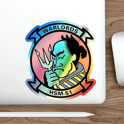 HSM 51 Helicopter Maritime Strike Squadron 51 (U.S. Navy) Holographic STICKER Die-Cut Vinyl Decal-The Sticker Space