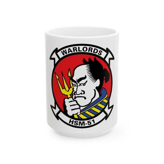 HSM 51 Helicopter Maritime Strike Squadron 51 (U.S. Navy) White Coffee Mug-15oz-The Sticker Space