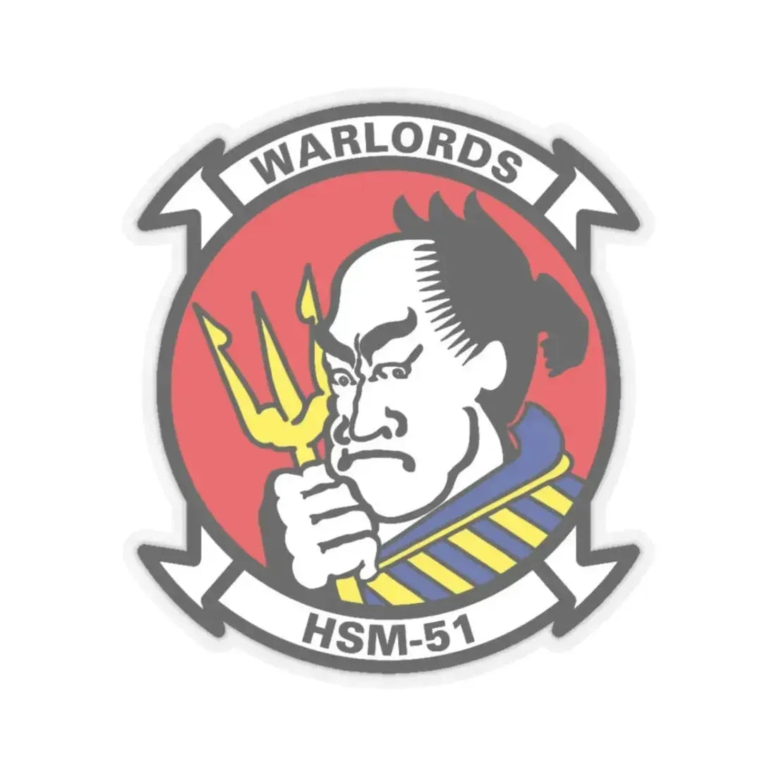 HSM 51 Helicopter Maritime Strike Squadron 51 (U.S. Navy) STICKER Vinyl Kiss-Cut Decal 3 Inch Transparent - The Sticker Space
