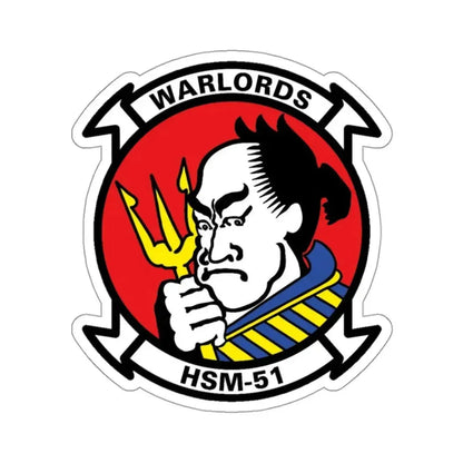 HSM 51 Helicopter Maritime Strike Squadron 51 (U.S. Navy) STICKER Vinyl Kiss-Cut Decal 3 Inch White - The Sticker Space