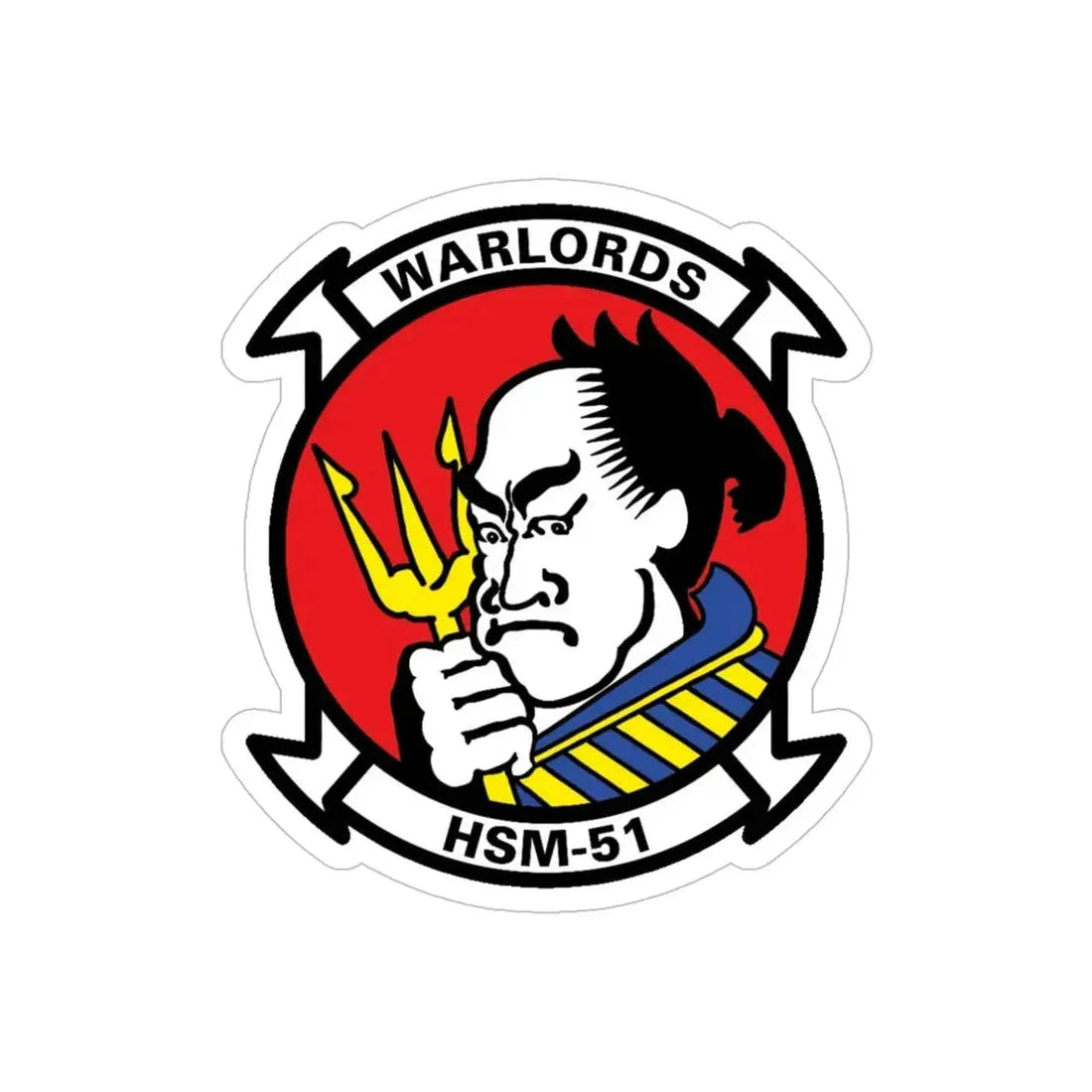 HSM 51 Helicopter Maritime Strike Squadron 51 (U.S. Navy) Transparent STICKER Die-Cut Vinyl Decal 6 Inch Transparent - The Sticker Space