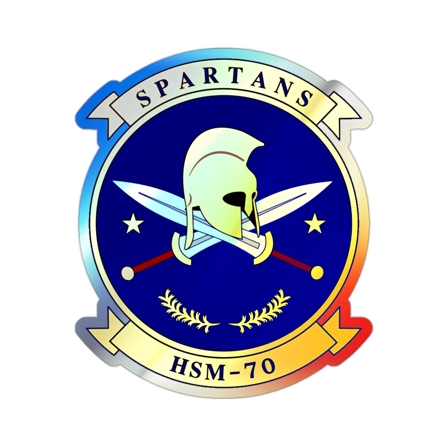 HSM 70 Helicopter Maritime Strike Squadron 70 (U.S. Navy) Holographic STICKER Die-Cut Vinyl Decal-2 Inch-The Sticker Space