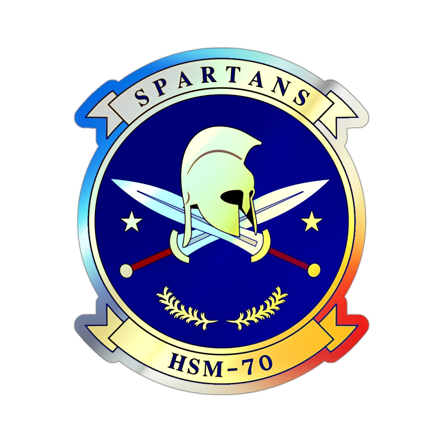 HSM 70 Helicopter Maritime Strike Squadron 70 (U.S. Navy) Holographic STICKER Die-Cut Vinyl Decal-3 Inch-The Sticker Space