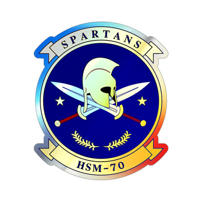 HSM 70 Helicopter Maritime Strike Squadron 70 (U.S. Navy) Holographic STICKER Die-Cut Vinyl Decal-3 Inch-The Sticker Space