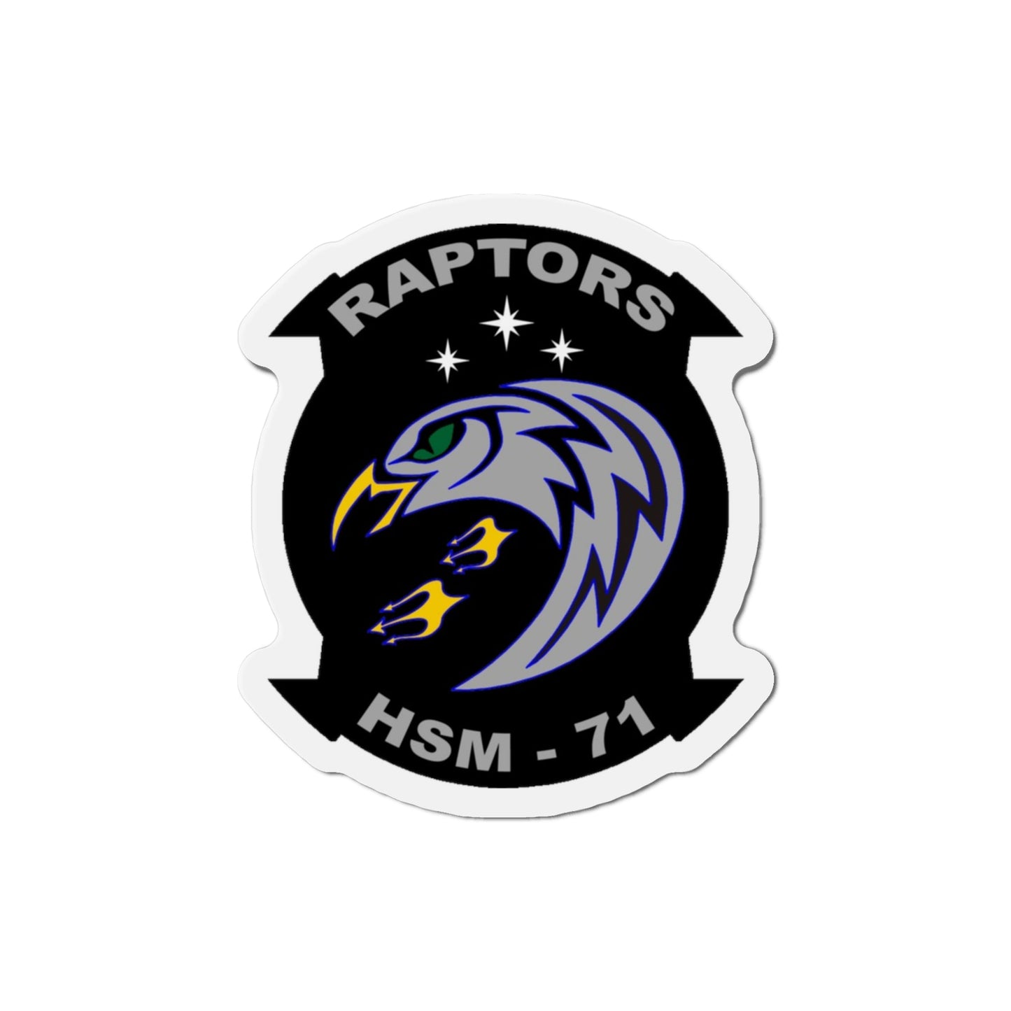 HSM 71 Raptors (U.S. Navy) Die-Cut Magnet-3" x 3"-The Sticker Space